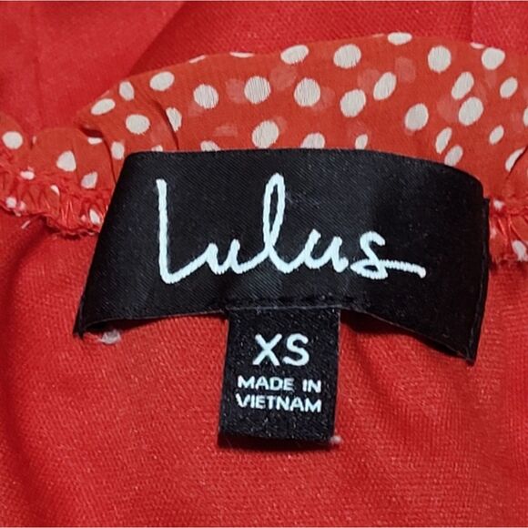 LULU'S Good Deeds Dress, XS, Red/White Polka dots, Strappy open back, Mini - Picture 12 of 14